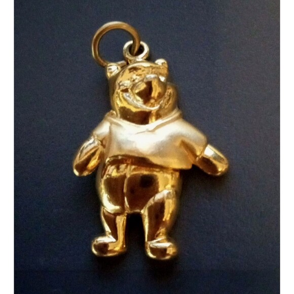 Disney Jewelry - Disney Winnie the Pooh Charm Pendant 1.5 " Licensed Disney Gold Tone Movable